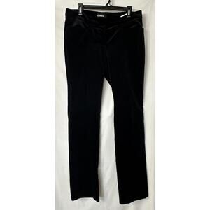 EUC Cambio Womens Black Soft Velvet Stretch Pants Slacks Trousers Size US 10